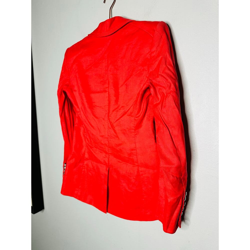 Veronica Beard Red Lined Single Button Blazer Coa… - image 2